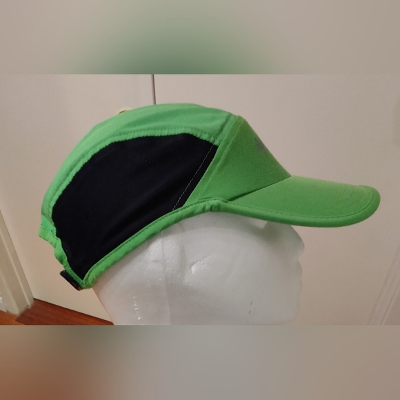 Columbia 5 Panel Floppy Cycling Sport Neon Green Adjustable Men's Nylon Cap Hat - Picture 5 of 12